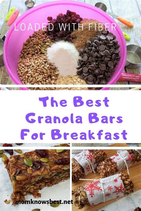 Maybe you would like to learn more about one of these? No-Bake High Fiber Breakfast Granola Bar | Recipe | High fiber breakfast, Nutritious snacks ...