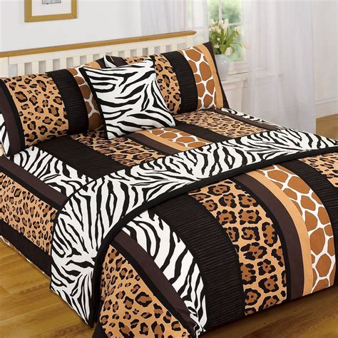Leopard Animal Print Serengeti Bed In A Bag Duvet Quilt Cover Runner