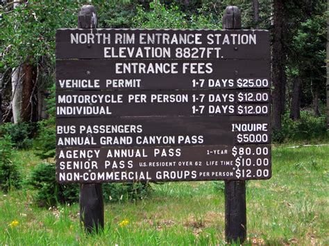 North Rim Entrance Station Grand Canyon National Park Ar