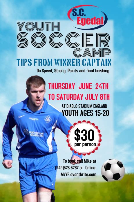 Soccer Camp Event Flyer Template Postermywall