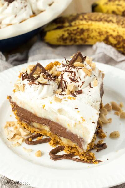 It's just me, dropping by with another peanut butter and chocolate combo. No Bake Peanut Butter Chocolate Banana Cream Pie ...