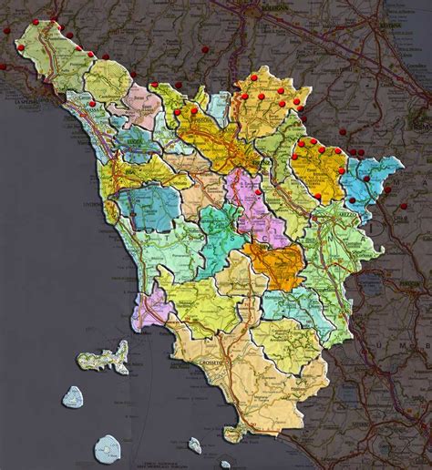 Visita i musei del mare tutto l'anno La cartina interattiva Toscana per aree geografiche