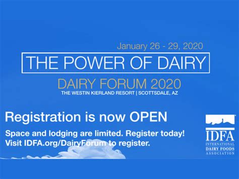 Idfa Announces Dairy Forum 2020 The Power Of Dairy Perishable News