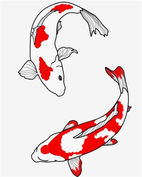 Koi Fish Clipart Hd Png Red Koi Koi Two Koi Red And White Fish Fish