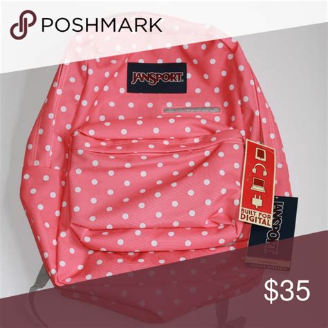 Jansport Digibreak Backpack Pink Polka Dot Pink Backpack Pink