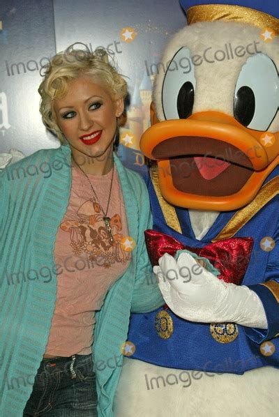 Photos And Pictures Christina Aguilera And Donald Duck At The