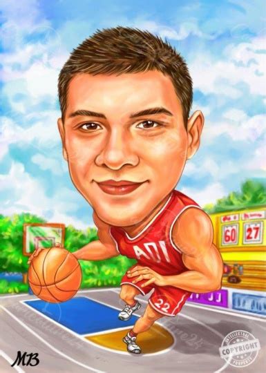Basketball Caricatures Order Basketball Players Caricature