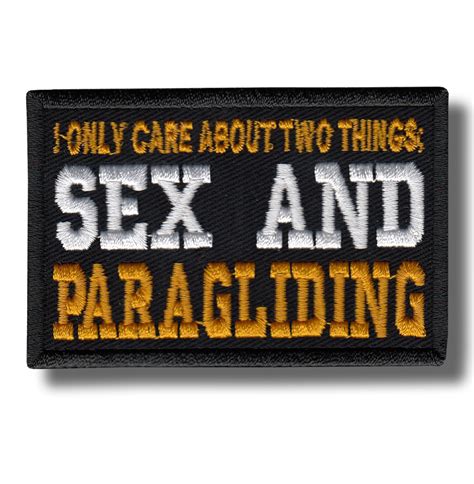 Sex And Pragliding Embroidered Patch 8x5 Cm Patch