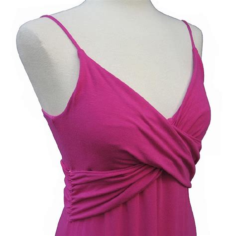 Tahari By Elie Tahari • Pink Fuchsia Knit Surplice Dress