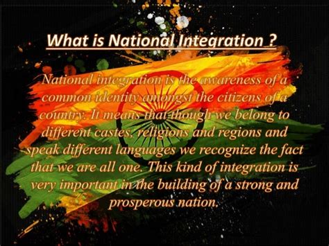 National Integration
