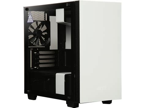 Nzxt H400 Ca H400b W1 White Secc Steel And Tempered Glass Micro Atx
