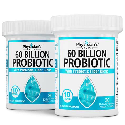 physician s choice probiotics 60 billion cfu capsules 30 count pack of 2