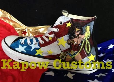 Wonder Woman Custom Converse Chucks Converse Custom Converse Top