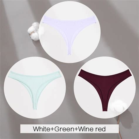 Buy Finetoo 3pcsset Cotton Panties G String Women Panties Sexy Underwear Female Lingerie Thong