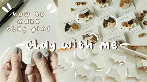How I Make Clay Pins With Air Dry Clay Clay With Me 01 Indonesia