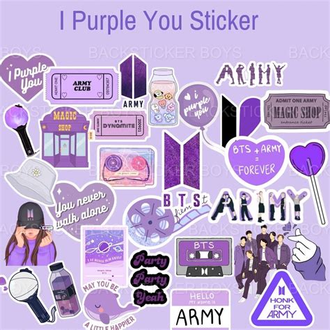 10pcs Bts I Purple You Waterproof Stickers Shopee Philippines