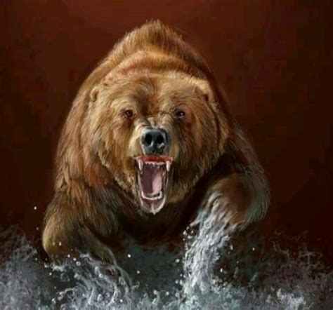 Grizzly Bear Painting Bear Pictures Bear Artwork Bear Art