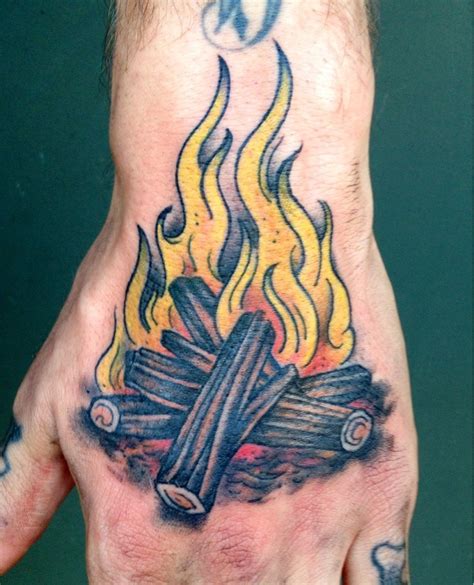 Campfire By Ben Barnhart Acme Ink Louisville Ky Flame Tattoos