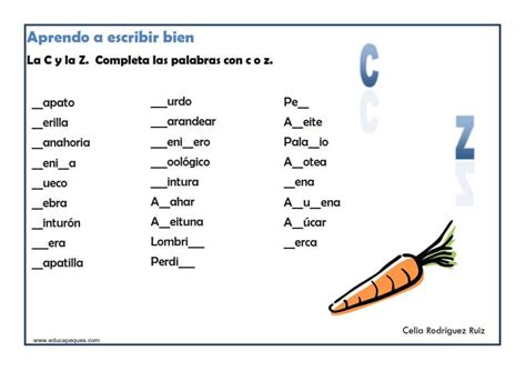 Ejercicios De Ortografia Tercero De Primaria Para Imprimir Vostan