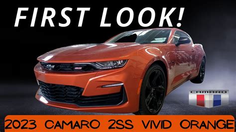 First Look 2023 Camaro 2ss Vivid Orange Youtube