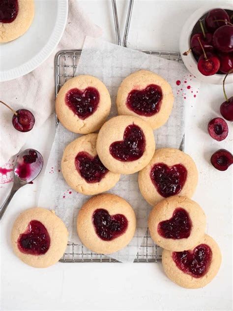 Cherry Thumbprint Cookies Catherine Zhang