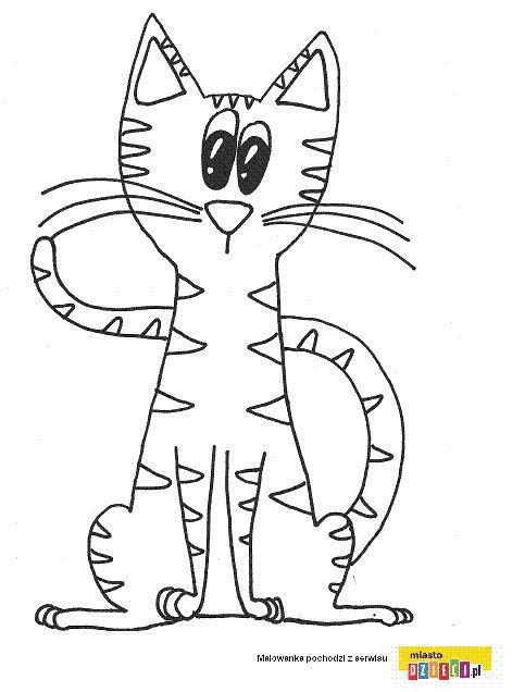 Kolorowanki zwierzęta 13 wzorów do druku mamotojapl. Koty - kolorowanki dla dzieci | Coloring books, Coloring pages