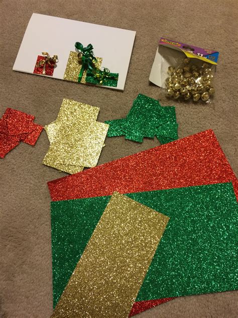Handmade Christmas Cards Made From Glitter Scrapbook Paper