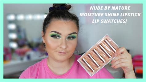 Nude By Nature Moisture Shine Lipstick Lip Swatches Sojo Beauty Youtube