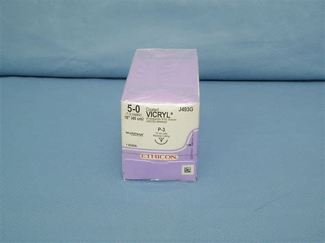 Ethicon J493g Vicryl Suture 5 0 18p 3 Reverse Cutting Needle Da