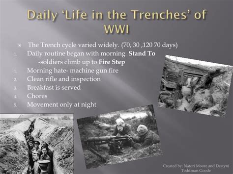 Ppt Daily ‘life In The Trenches Of Wwi Powerpoint