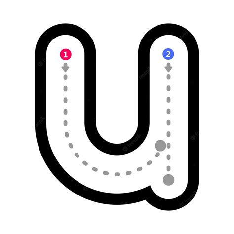 Premium Vector | Tracing alphabet letter u lowercase prewriting dotted