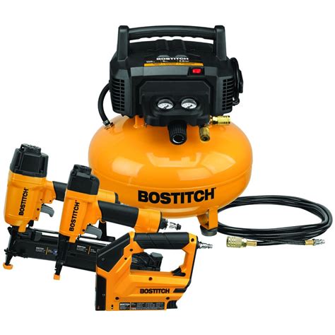 Bostitch 6 Gallon Portable Electric Pancake Air Compressor 3 Tools