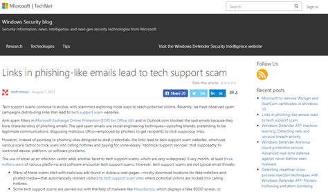 Microsoft Warns Users To Be Diligent As Tech Support Scams Get More