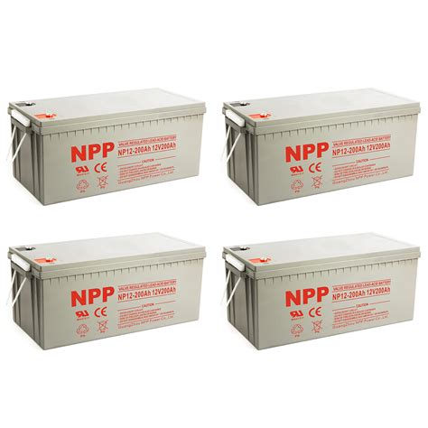 Buy Npp Np12 200ah4 Pcs 12v 200ah Agm Vrla Rechargeable Battery1200