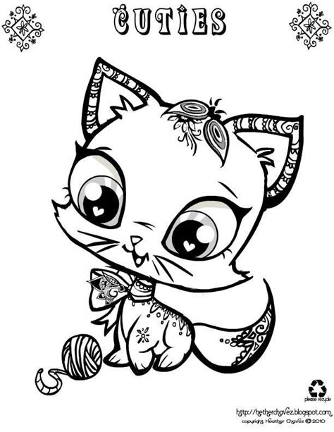 Sweet coloring pages with cute kittens from 44 cats series. 296 best images about cat coloring pages on Pinterest ...