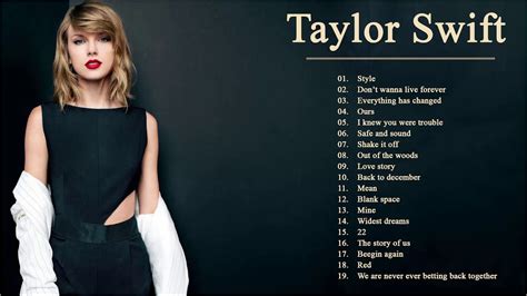 Taylor Swift Top Songs Taylor Swift Greatest Hits Full Album Youtube