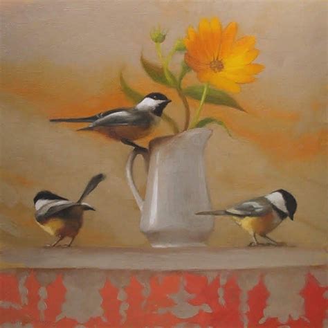 Diane Hoeptner On Instagram Three Chickadees Oil On Panel 12x12