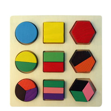 Wooden Puzzle Kindergarten Geometric Shape Puzzles Sorting Game Early