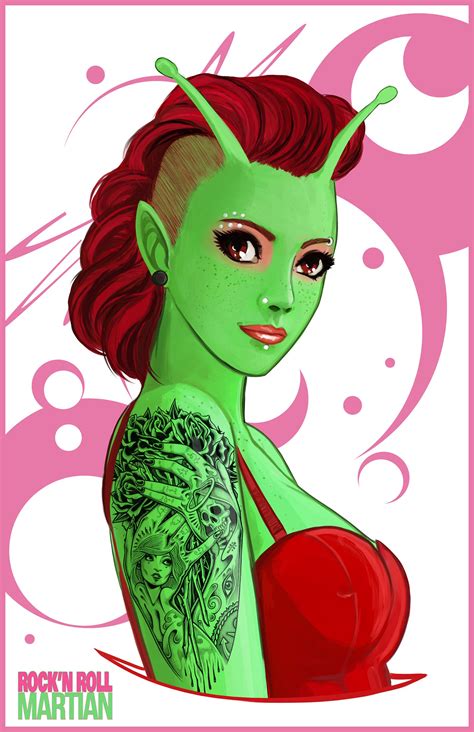 Dione Sexy Martian Girl Pin Up Signed By The Artist Etsy