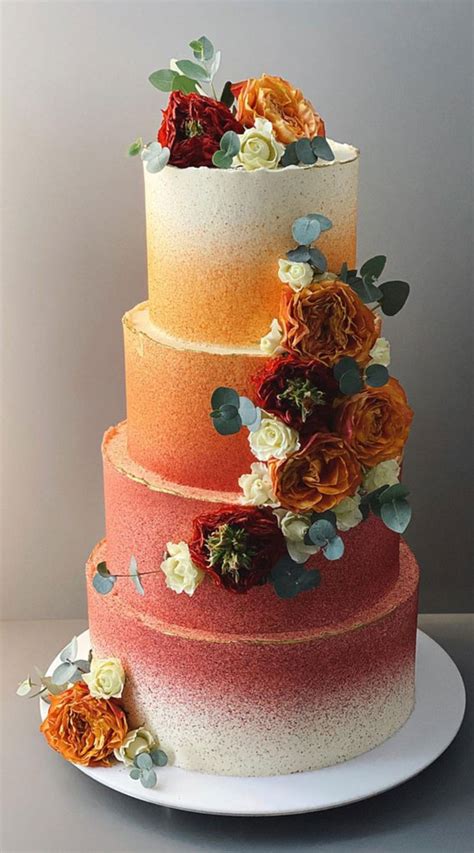 25 Pretty Fall Wedding Cake Ideas For 2021 Autumn Wedding Cakes