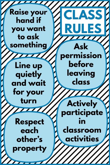 Class Rules Template Postermywall