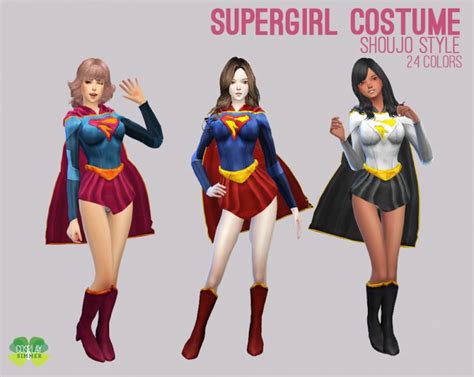 Supergirl Costume For The Sims 4 By Cosplay Simmer