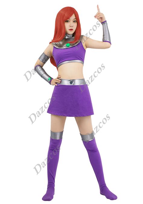 dazcos starfire cosplay costume top skirt ebay