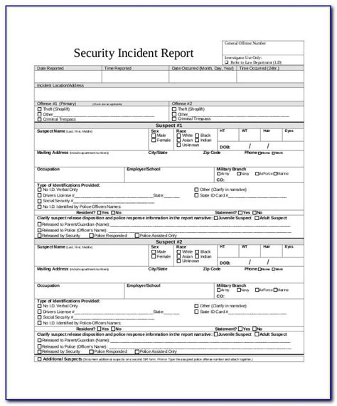 Cybersecurity Incident Response Report Template