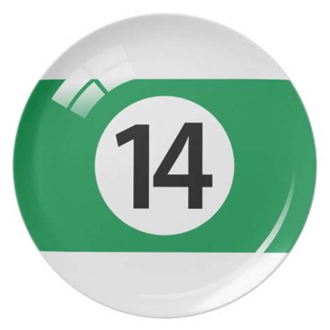 Number 14 Billiard Or Pool Ball Novelty Plate Zazzle