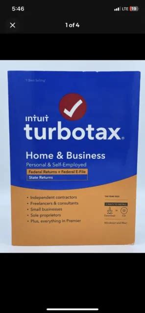 INTUIT TURBOTAX HOME Business Federal State 2022 CD Windows Mac