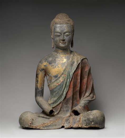 Buddha Probably Amitabha Amituofo China Tang Dynasty 618907