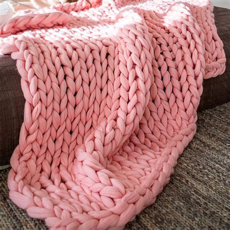 Soft Bulky Hand Knitting Chunky Yarn Wool Roving Crocheting Diy Blankets Thick