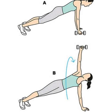 Dumbbell Plank Rotations By Adele A Exercise How To Skimble