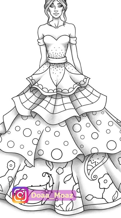 Printable Coloring Page Fashion And Clothes Colouring Sheet Etsy In